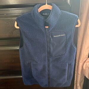 Vineyard Vines Navy Sherpa Vest